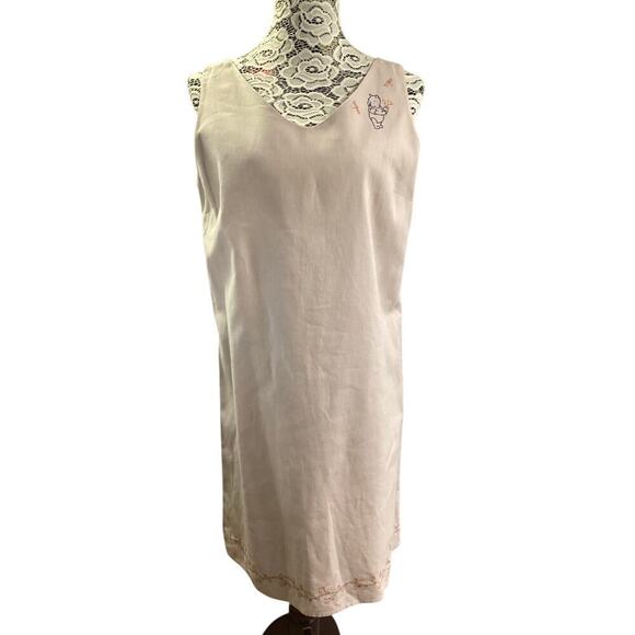 Vintage Disney Winnie the Pooh sleeveless shift dress M light brown - Picture 1 of 7